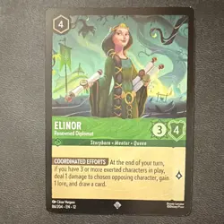 Disney Lorcana Elinor Renowned Diplomat 86/204 Emerald English - Image 1