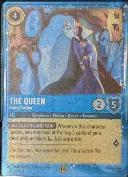 Disney Lorcana PROMO - The Queen Mirror Seeker Foil Glimmer - Costco - Image 1