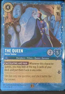 Disney Lorcana PROMO - The Queen Mirror Seeker Foil Glimmer - Costco - Image 2