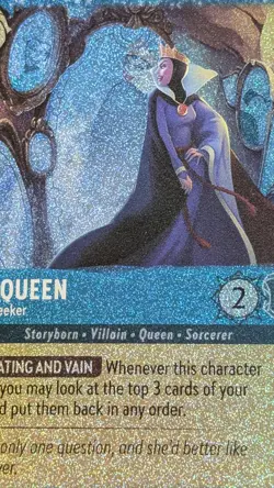 Disney Lorcana PROMO - The Queen Mirror Seeker Foil Glimmer - Costco - Image 4