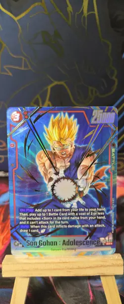 Son Gohan Adolescence FB08-012 Alternate Art Saiyan's Pride Dragon Ball Card Eng - Image 1