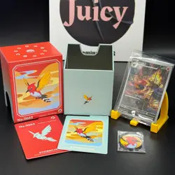 Metal Deck Storage Box Fletchinder 2025 Pokemon TCG S-Chinese TinBox&Magnet&Card - Image 1