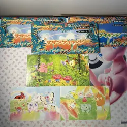 Vintage Pokemon Southern Islands Japan Post Card Collection 3 Set Keiko Fukuyama - Image 1