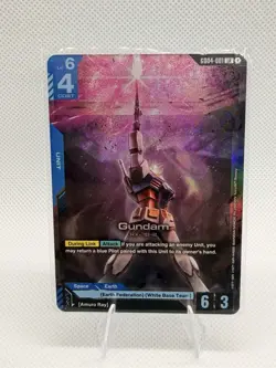 Bandai Gundam Card Game Gundam RX-78-2 GD04-001 LR Foil English Link - Image 1