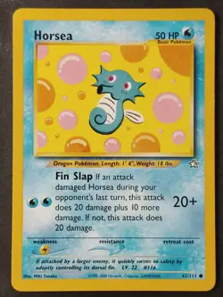 Horsea 62/111 Vintage Neo Genesis Regular, Pokemon 2000 •LP/NM - Image 1