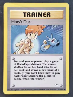 Misty's Duel 123/132 ✰Vintage✰ Gym Heroes Regular, WOTC Pokemon 2000 •LP - Image 1