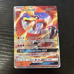Ho-Oh GX 21/147 SM-Burning Shadows Holo Pokemon TCG 190 HP Ultra Rare EN - Image 1