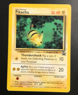 Pikachu #27 Pokemon TCG Black Star Promo WOTC - DMG - Image 1