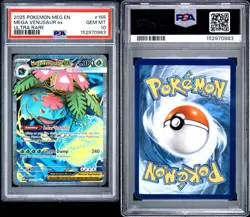 2025 Pokemon Mega Venusaur ex #155 PSA 10 GEM MINT Ultra Rare - Image 3