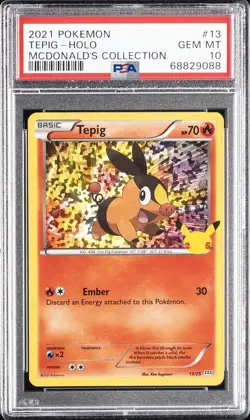 2021 POKEMON MCDONALD'S COLLECTION #13 TEPIG-HOLO PSA 10 - Image 1