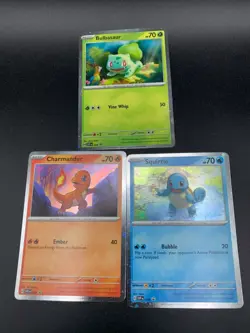 Bulbasaur Charmander Squirtle SVP 046 047 048 Promos (3) Pokemon 151 Holo NM - Image 1