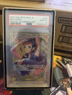 PSA 10 Nico Robin SP Alt Art EB03-055 SR ONE PIECE Card Game Japanese 2025 - Image 1