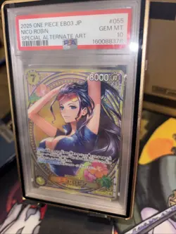 PSA 10 Nico Robin SP Alt Art EB03-055 SR ONE PIECE Card Game Japanese 2025 - Image 4