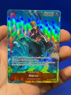 One Piece Pillars of Strength Marco OP03-013 Alternate Alt Art Super Rare NM - Image 2