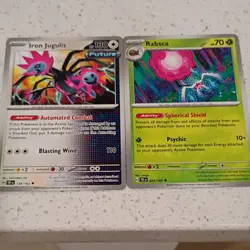Pokemon TCG Temporal Forces 2-Card Lot Iron Jugulis 139/162 Rabsca 24/162 - Image 3