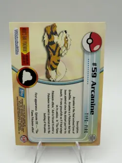 Pokemon Topps Chrome Arcanine 59 Holo Foil Blue Label - Image 2
