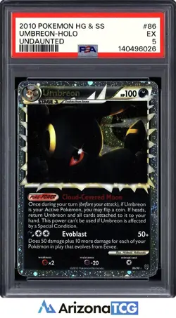 Pokemon 2010 Umbreon 86/90 Holo Undaunted PSA 5 - Image 1