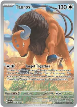 NM-Mint Tauros - 096/086 - Illustration Rare Pokemon Chaos Rising - Image 1