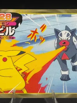 Houndour vs Pikachu No.228 Topsun Gold and Silver Japanese Pokemon MP - Image 3