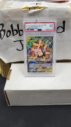 2019 MEGA LOPUNNY JIGGLYPUFF GX TAG TEAM COSMIC ECLIPSE POKEMON PSA 9 #226/236 - Image 1