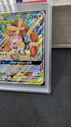 2019 MEGA LOPUNNY JIGGLYPUFF GX TAG TEAM COSMIC ECLIPSE POKEMON PSA 9 #226/236 - Image 3