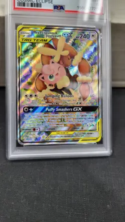 2019 MEGA LOPUNNY JIGGLYPUFF GX TAG TEAM COSMIC ECLIPSE POKEMON PSA 9 #226/236 - Image 4