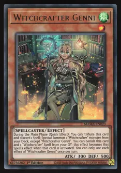Witchcrafter Genni - MAMA-EN023 - Ultra Rare - 1st Edition Yugioh - Image 1