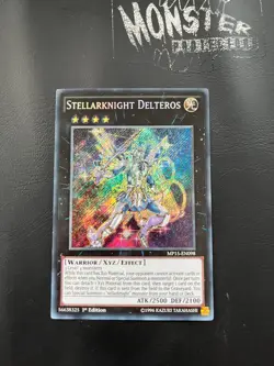 YUGIOH STELLARKNIGHT DELTEROS SECRET RARE MP15-EN098 1ST EDITION - Image 1