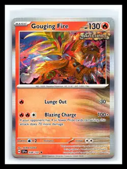 💥 Gouging Fire 038/191 Sv08: Surging Sparks Ancient Holo - Pokemon 2024 TCG - Image 1
