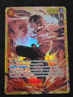 One Piece The Time of Battle Portgas D Ace OP16-118 Secret Rare SEC NM - Image 1