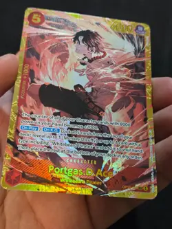 One Piece The Time of Battle Portgas D Ace OP16-118 Secret Rare SEC NM - Image 3