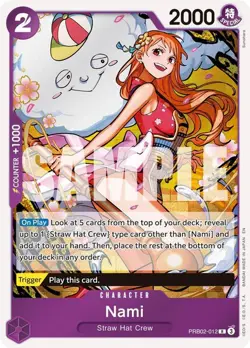 One Piece English - Nami - PRB02 - PRB02-012 - R- NM - Image 1