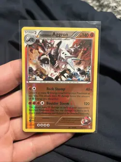 Team Magma's Aggron Reverse Holo Rare 14/34, 2015 Double Crisis Pokemon TCG Card - Image 1