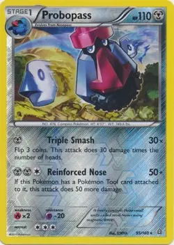 Probopass reverse parallel holo foil POKEMON XY PRIMAL CLASH 95/160 RARE CARD - Image 1