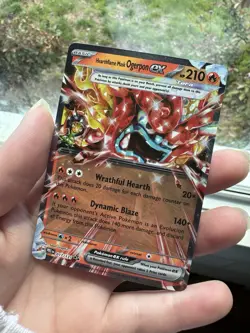 Hearthflame Mask Ogerpon EX Pokemon Card - Image 1