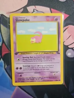 Pokemon Slowpoke 1st Edition Card 55/62 1999 Wizards TCG Nintendo Vtg MP/DMG - Image 1