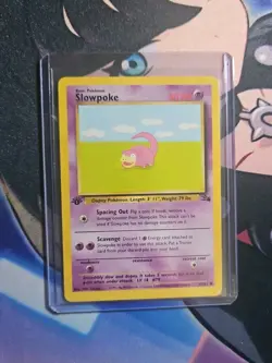 Pokemon Slowpoke 1st Edition Card 55/62 1999 Wizards TCG Nintendo Vtg MP/DMG - Image 4