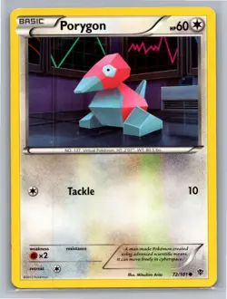 Porygon 72/101 Common Plasma Blast Pokemon Moderately Played - Image 1