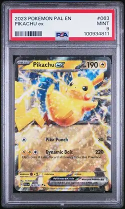 PSA 9: Pokemon TCG: Paldea Evolved - Pikachu ex (063/193) - Image 1