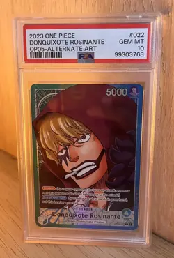 One Piece PSA Donquixote Rosinante OP05-022 Awakening New Era Alt Art PSA 10 GEM - Image 1