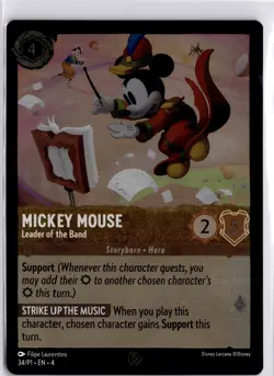 Disney Lorcana Mickey Mouse Leader of the Band Promo Card 34/P1 Trading Card - Image 3