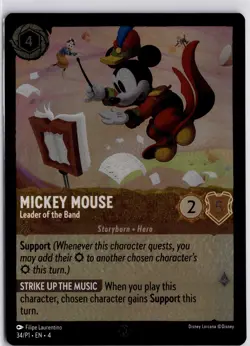 Disney Lorcana Mickey Mouse Leader of the Band Promo Card 34/P1 Trading Card - Image 3