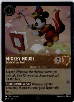 Disney Lorcana Mickey Mouse Leader of the Band Promo Card 34/P1 Trading Card - Image 3
