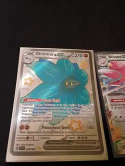 Pokemon TCG 4-Card ex Holo Lot: Glimmora ex/Blissey ex/Snom/Iron Thorns ex - Image 2