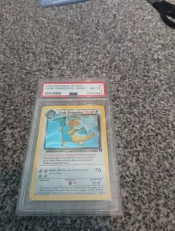 Pokemon Dark Dragonite Holo Card Team Rocket 5/82, PSA 6 EX/MT, WOTC - Image 1
