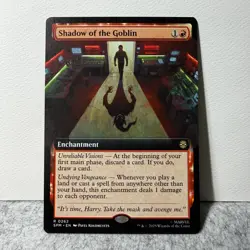 SHADOW OF THE GOBLIN (EXTENDED ART) MARVEL'S SPIDER-MAN MTG 262 LP - Image 1