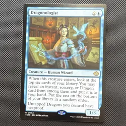 Wizards of the Coast MTG Dragonologist TDM Rare Regular EN Blue 42 - Image 1