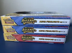 Pokemon TCG Mega Evolution: Ascended Heroes 3 Box Lot Feraligatr/Embroar Sealed - Image 1