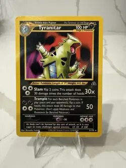 Pokemon Non-Holo Tyranitar Rare Neo Discovery 31/75 - Image 1