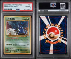 Pokemon 2000 Japanese Heracross Neo Genesis Holo PSA 10 Swirl 🌀 - Image 3